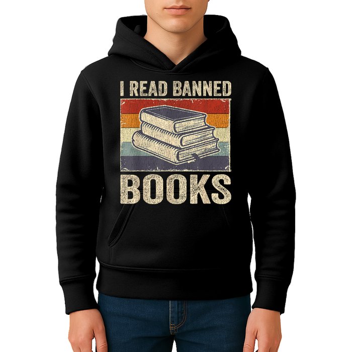 I Read Banned Books Week Librarian Freedom Reader Nerd Kids Hoodie