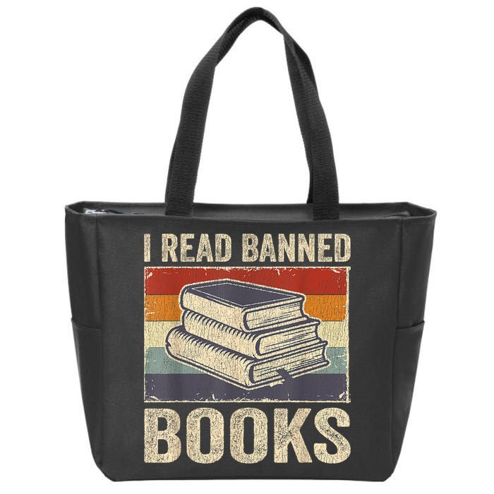 I Read Banned Books Week Librarian Freedom Reader Nerd Zip Tote Bag