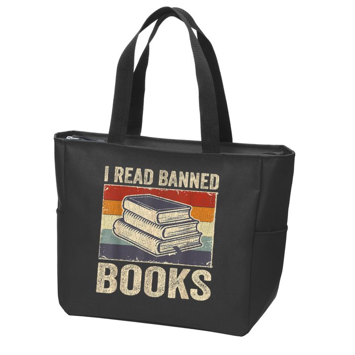 I Read Banned Books Week Librarian Freedom Reader Nerd Zip Tote Bag