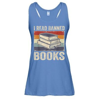 I Read Banned Books Week Librarian Freedom Reader Nerd Ladies Essential Flowy Tank