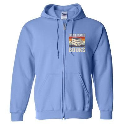 I Read Banned Books Week Librarian Freedom Reader Nerd Full Zip Hoodie