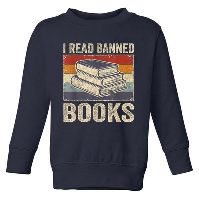 I Read Banned Books Week Librarian Freedom Reader Nerd Toddler Sweatshirt