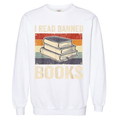 I Read Banned Books Week Librarian Freedom Reader Nerd Garment-Dyed Sweatshirt