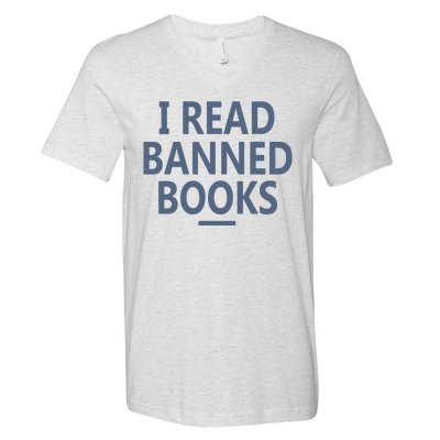 I Read Banned Books Iowa Student V-Neck T-Shirt