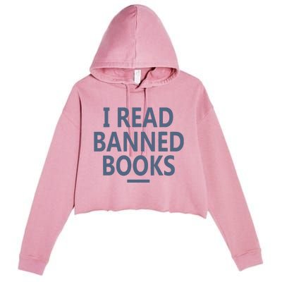 I Read Banned Books Iowa Student Crop Fleece Hoodie