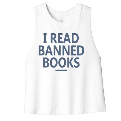 I Read Banned Books Iowa Student Women's Racerback Cropped Tank