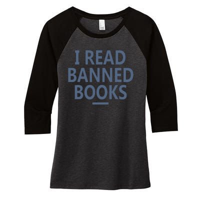 I Read Banned Books Iowa Student Women's Tri-Blend 3/4-Sleeve Raglan Shirt