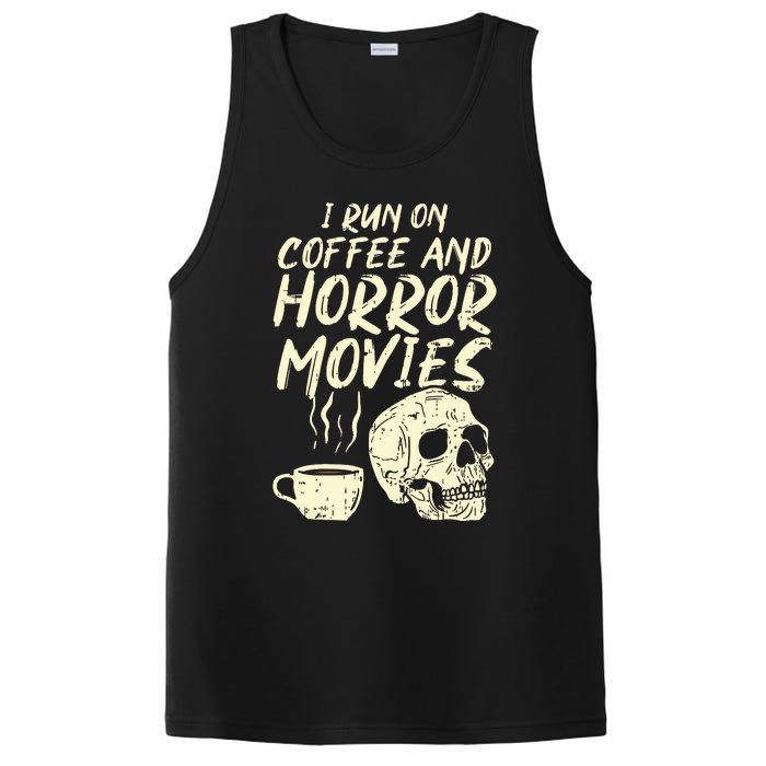 I Run Coffee Horror Movies Skull Skeleton Fun Halloween PosiCharge Competitor Tank