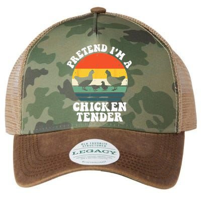 I Raise Chickens I'm Literally A Chicken Tender Funny Sunset Legacy Tie Dye Trucker Hat