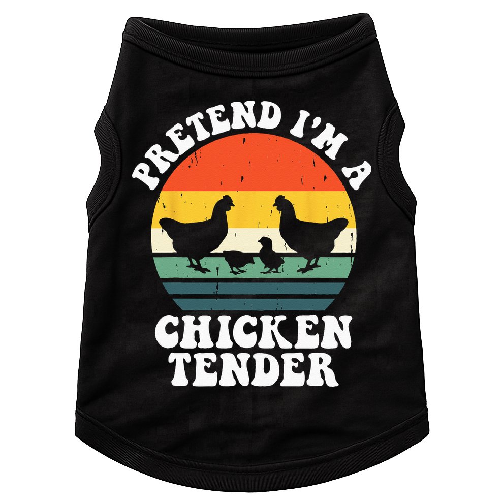 I Raise Chickens I'm Literally A Chicken Tender Funny Sunset Doggie Tank