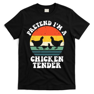 I Raise Chickens I'm Literally A Chicken Tender Funny Sunset T-Shirt