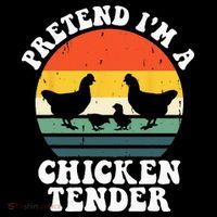 I Raise Chickens I'm Literally A Chicken Tender Funny Sunset Tall T-Shirt