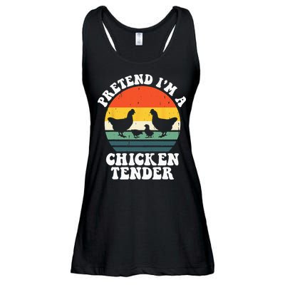 I Raise Chickens I'm Literally A Chicken Tender Funny Sunset Ladies Essential Flowy Tank