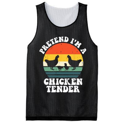 I Raise Chickens I'm Literally A Chicken Tender Funny Sunset Mesh Reversible Basketball Jersey Tank