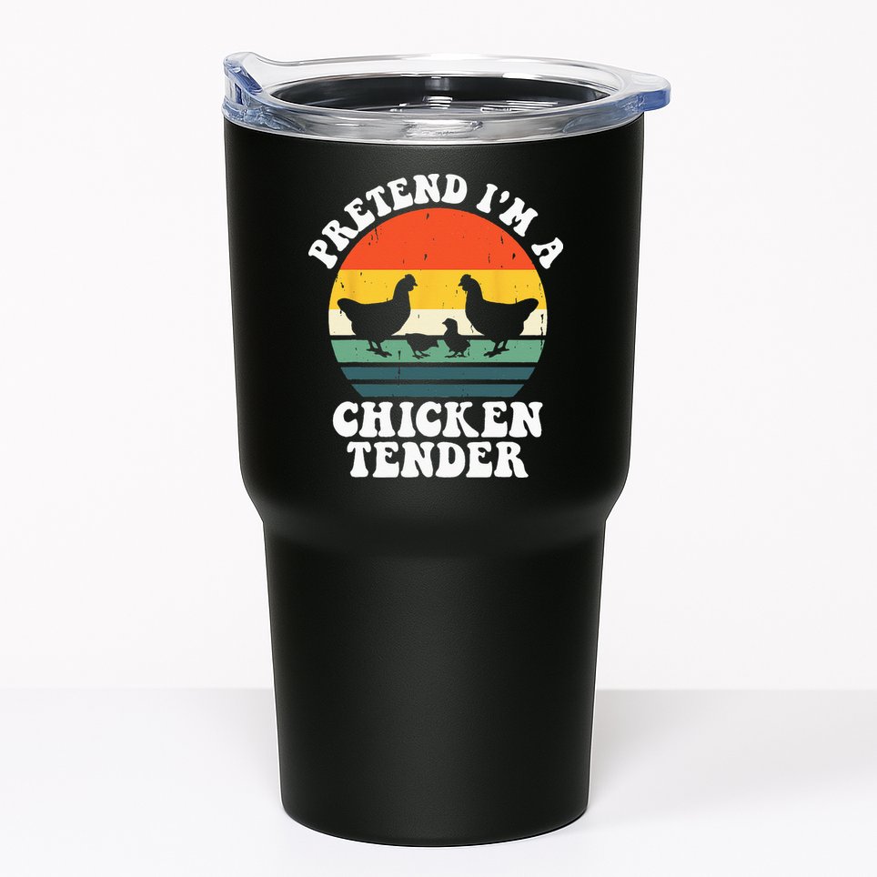 I Raise Chickens I'm Literally A Chicken Tender Funny Sunset Tumbler