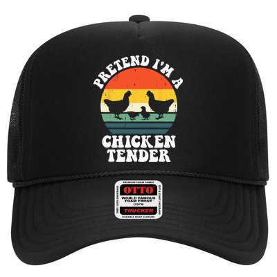 I Raise Chickens I'm Literally A Chicken Tender Funny Sunset Trucker Hat