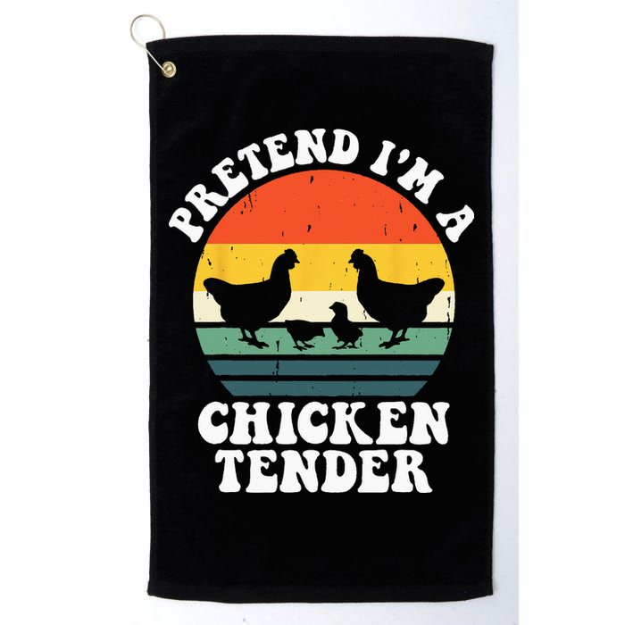 I Raise Chickens I'm Literally A Chicken Tender Funny Sunset Golf Towel