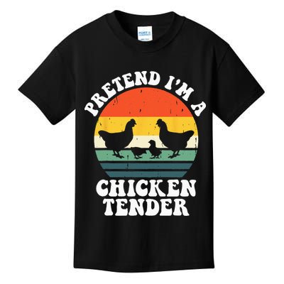 I Raise Chickens I'm Literally A Chicken Tender Funny Sunset Kids T-Shirt