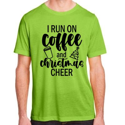 I Run Coffee And Christmas Cheer Adult ChromaSoft Performance T-Shirt