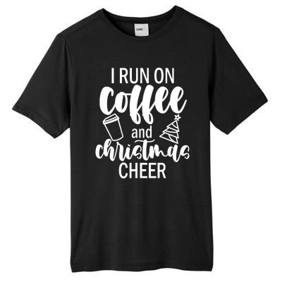 I Run Coffee And Christmas Cheer Tall Fusion ChromaSoft Performance T-Shirt