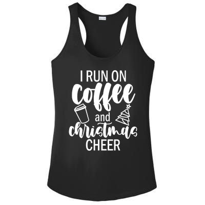 I Run Coffee And Christmas Cheer Ladies PosiCharge Competitor Racerback Tank