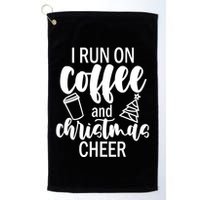 I Run Coffee And Christmas Cheer Golf Towel