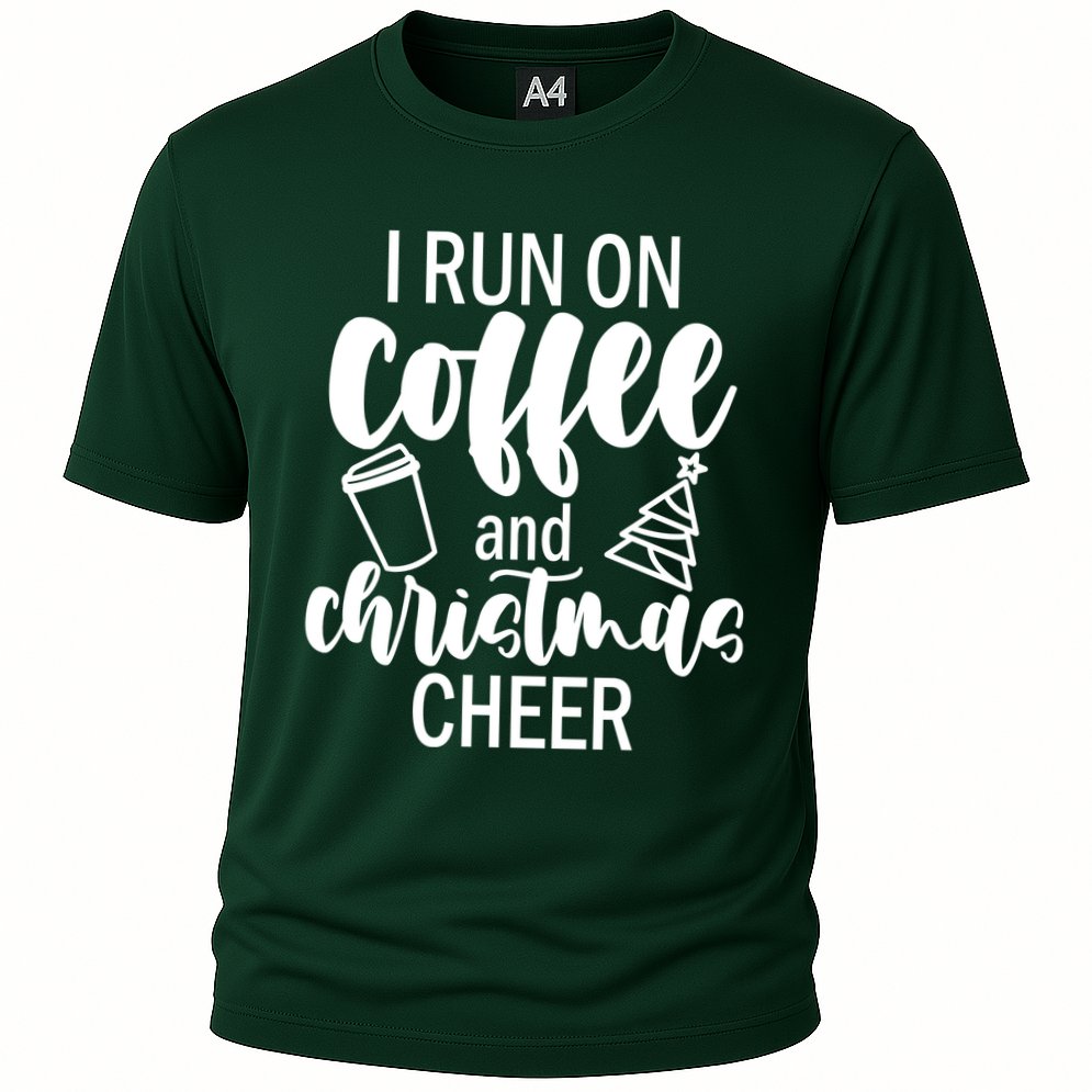 I Run Coffee And Christmas Cheer Performance Shirt