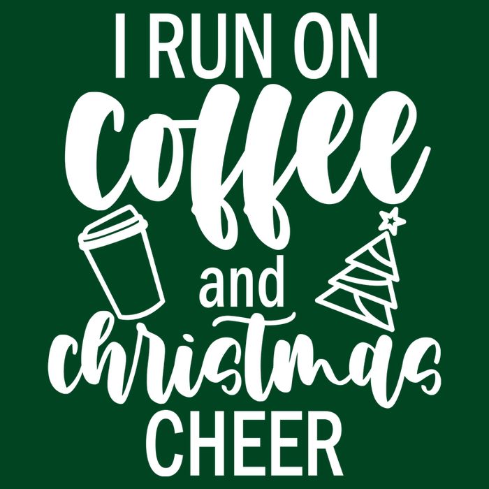 I Run Coffee And Christmas Cheer Performance Shirt