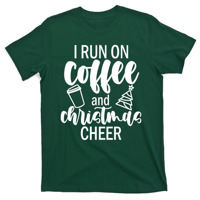 I Run Coffee And Christmas Cheer T-Shirt