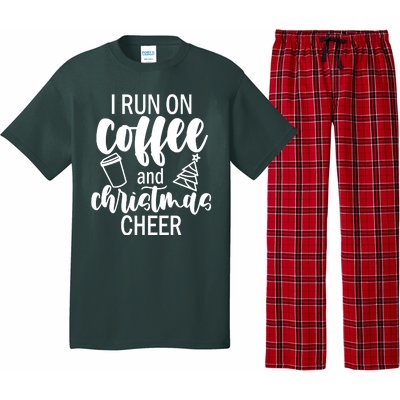 I Run Coffee And Christmas Cheer Pajama Set