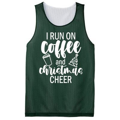 I Run Coffee And Christmas Cheer Mesh Reversible Basketball Jersey Tank