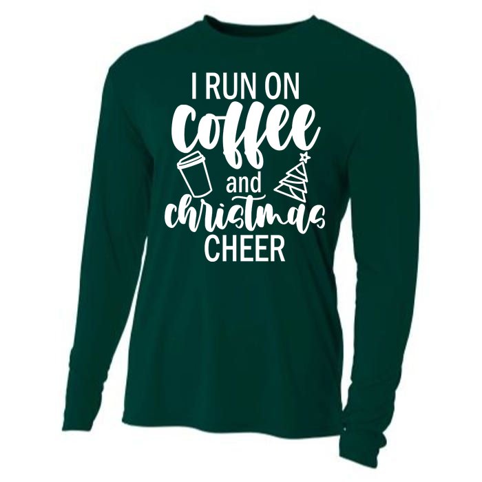 I Run Coffee And Christmas Cheer Cooling Performance Long Sleeve Crew