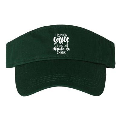 I Run Coffee And Christmas Cheer Valucap Bio-Washed Visor