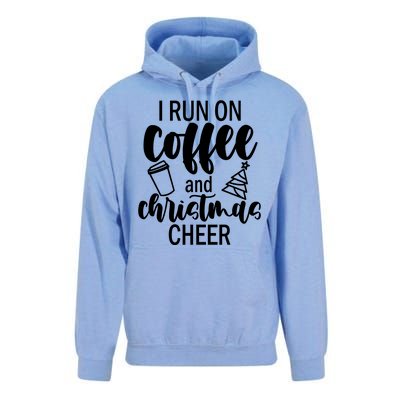 I Run Coffee And Christmas Cheer Unisex Surf Hoodie