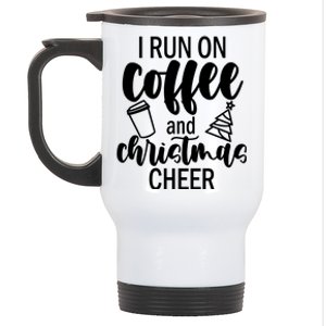 I Run Coffee And Christmas Cheer Stainless Steel Travel Mug