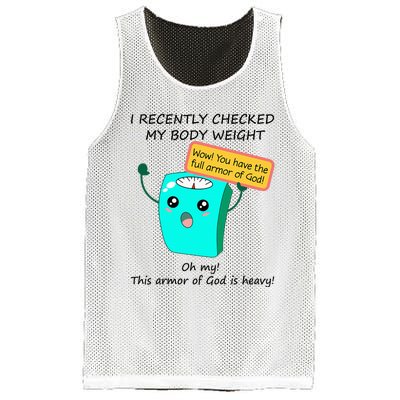 I Recently Checked My Body Weight This Armor Of God Is Heavy Mesh Reversible Basketball Jersey Tank