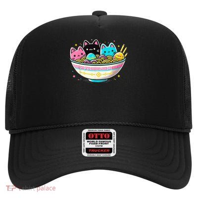 Irish Ra Cats Cute Anime Easter Day Girl High Crown Mesh Back Trucker Hat