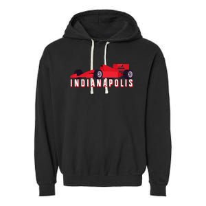 Indianapolis Race Car Indiana Automobile Racing Souvenir Garment-Dyed Fleece Hoodie