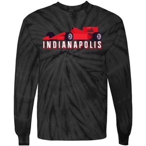 Indianapolis Race Car Indiana Automobile Racing Souvenir Tie-Dye Long Sleeve Shirt