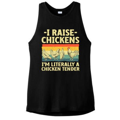 I Raise Chickens Im Literally A Chicken Tender Funny Chicken Ladies PosiCharge Tri-Blend Wicking Tank