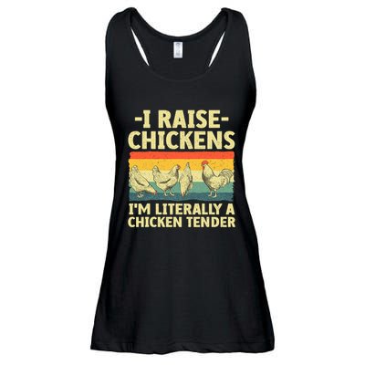 I Raise Chickens Im Literally A Chicken Tender Funny Chicken Ladies Essential Flowy Tank