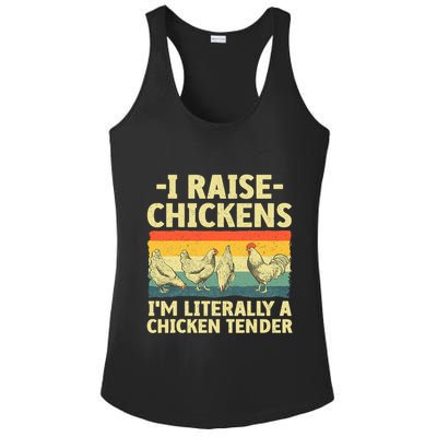 I Raise Chickens Im Literally A Chicken Tender Funny Chicken Ladies PosiCharge Competitor Racerback Tank