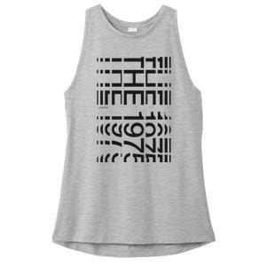 Indie Rock Cool Popular Band Notes Album Cover 1975 Reflect Ladies PosiCharge Tri-Blend Wicking Tank