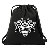 Indianapolis Racing Checkered Flag Drawstring Bag