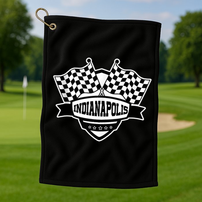 Indianapolis Racing Checkered Flag Golf Towel