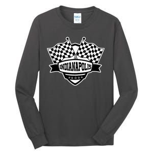 Indianapolis Racing Checkered Flag Tall Long Sleeve T-Shirt