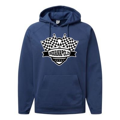 Indianapolis Racing Checkered Flag Performance Fleece Hoodie