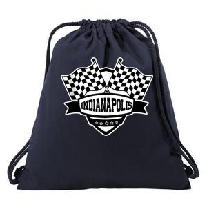 Indianapolis Racing Checkered Flag Drawstring Bag