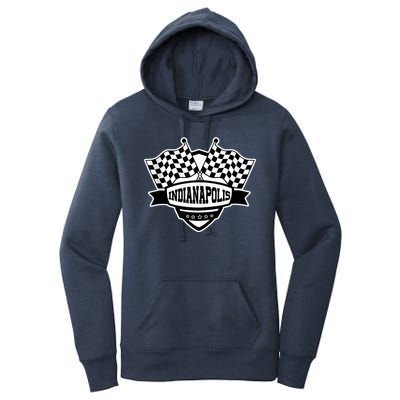 Indianapolis Racing Checkered Flag Women's Pullover Hoodie