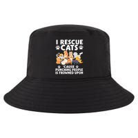 I Rescue Cats Because Punching People Is Frowned Upon Cool Comfort Performance Bucket Hat